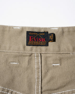 EVISU / HT, BALLON FIT WOVEN PANTS-BALLOON TAUPE