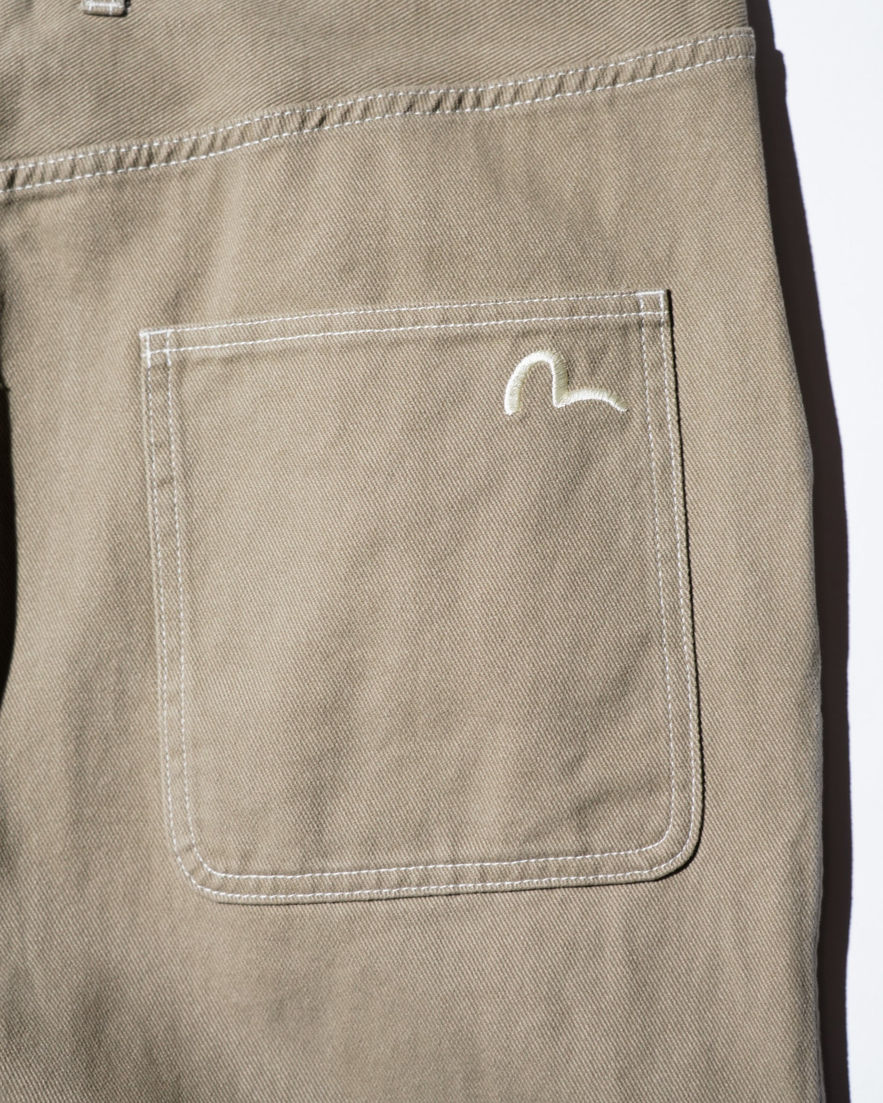 EVISU / HT, BALLON FIT WOVEN PANTS-BALLOON TAUPE