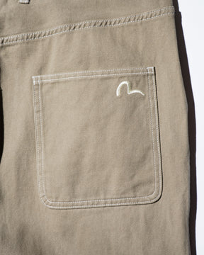 EVISU / HT, BALLON FIT WOVEN PANTS-BALLOON TAUPE