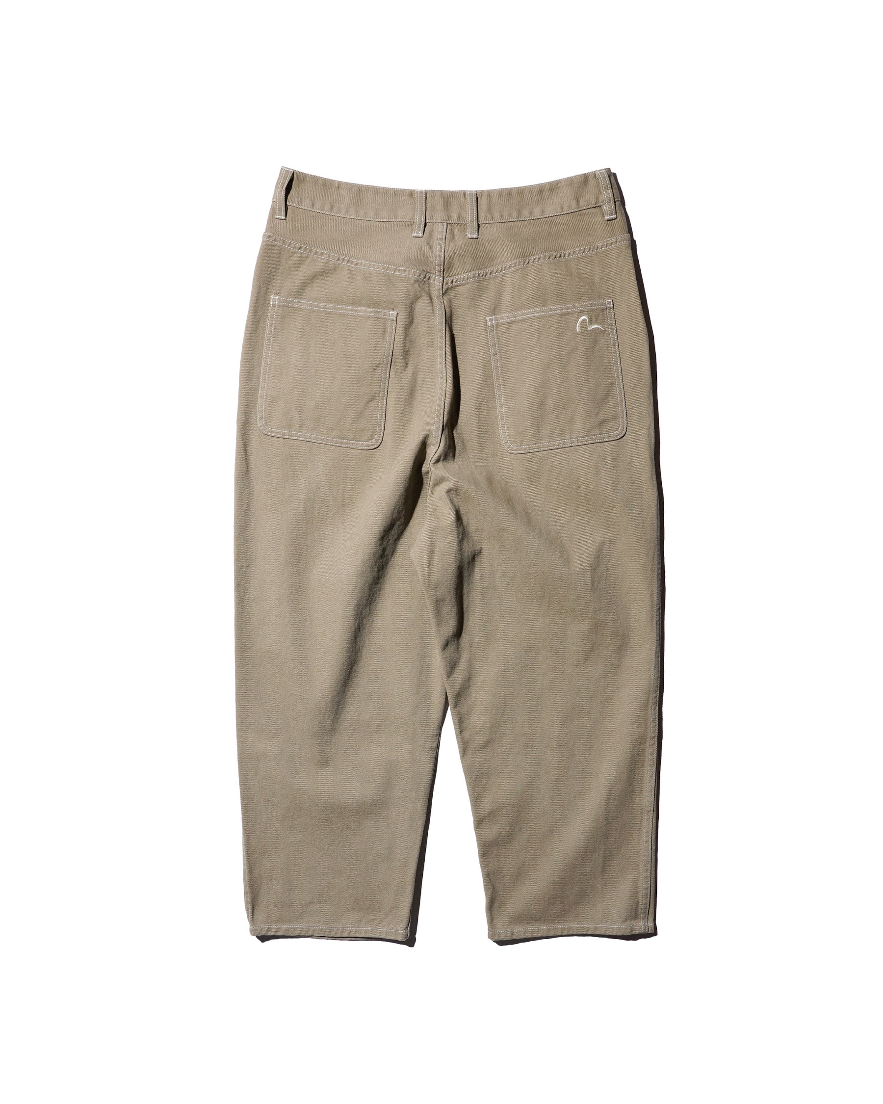 EVISU / HT, BALLON FIT WOVEN PANTS-BALLOON TAUPE