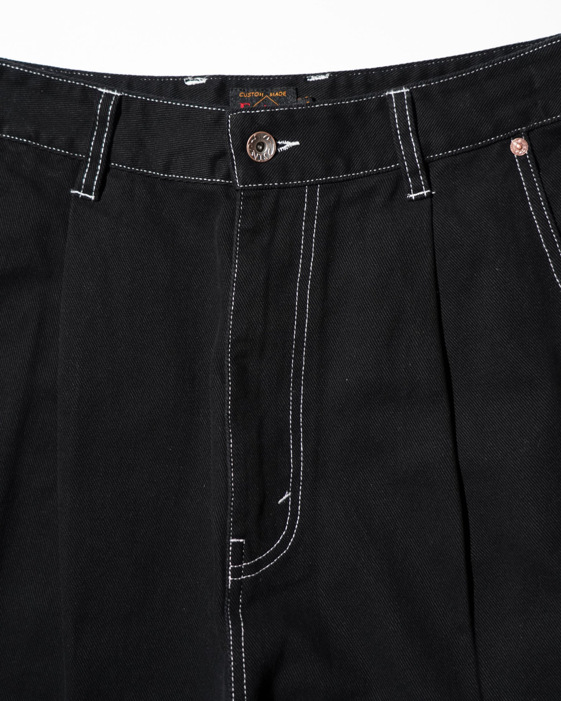 EVISU / HT, BALLON FIT WOVEN PANTS-BALLOON BLACK