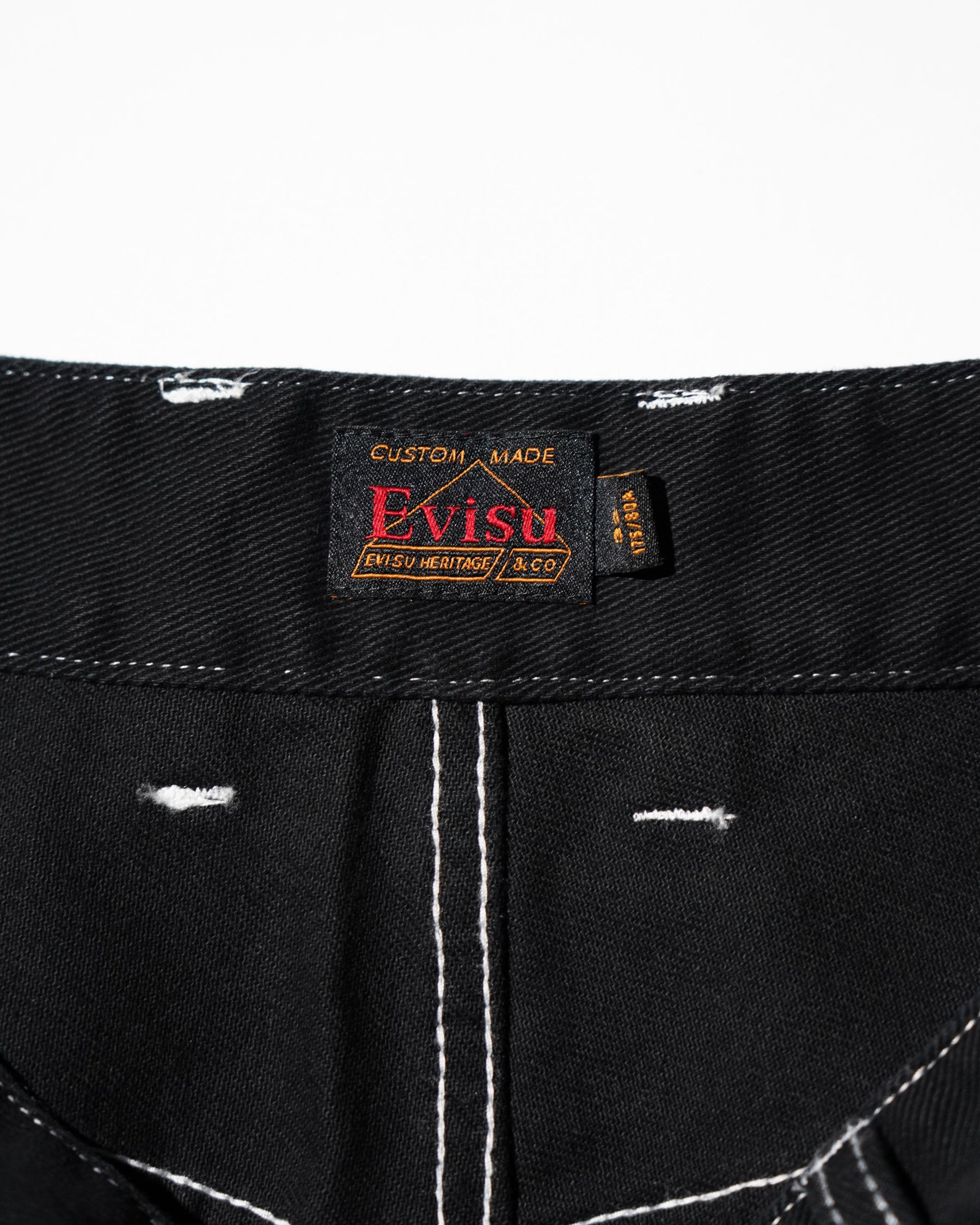 EVISU / HT, BALLON FIT WOVEN PANTS-BALLOON BLACK