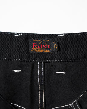 EVISU / HT, BALLON FIT WOVEN PANTS-BALLOON BLACK