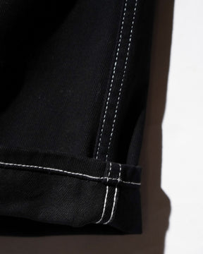 EVISU / HT, BALLON FIT WOVEN PANTS-BALLOON BLACK