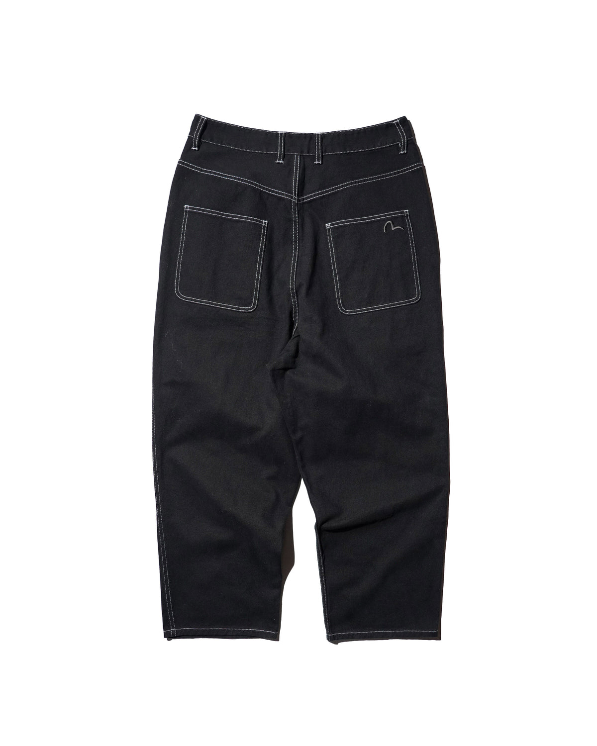 EVISU / HT, BALLON FIT WOVEN PANTS-BALLOON BLACK
