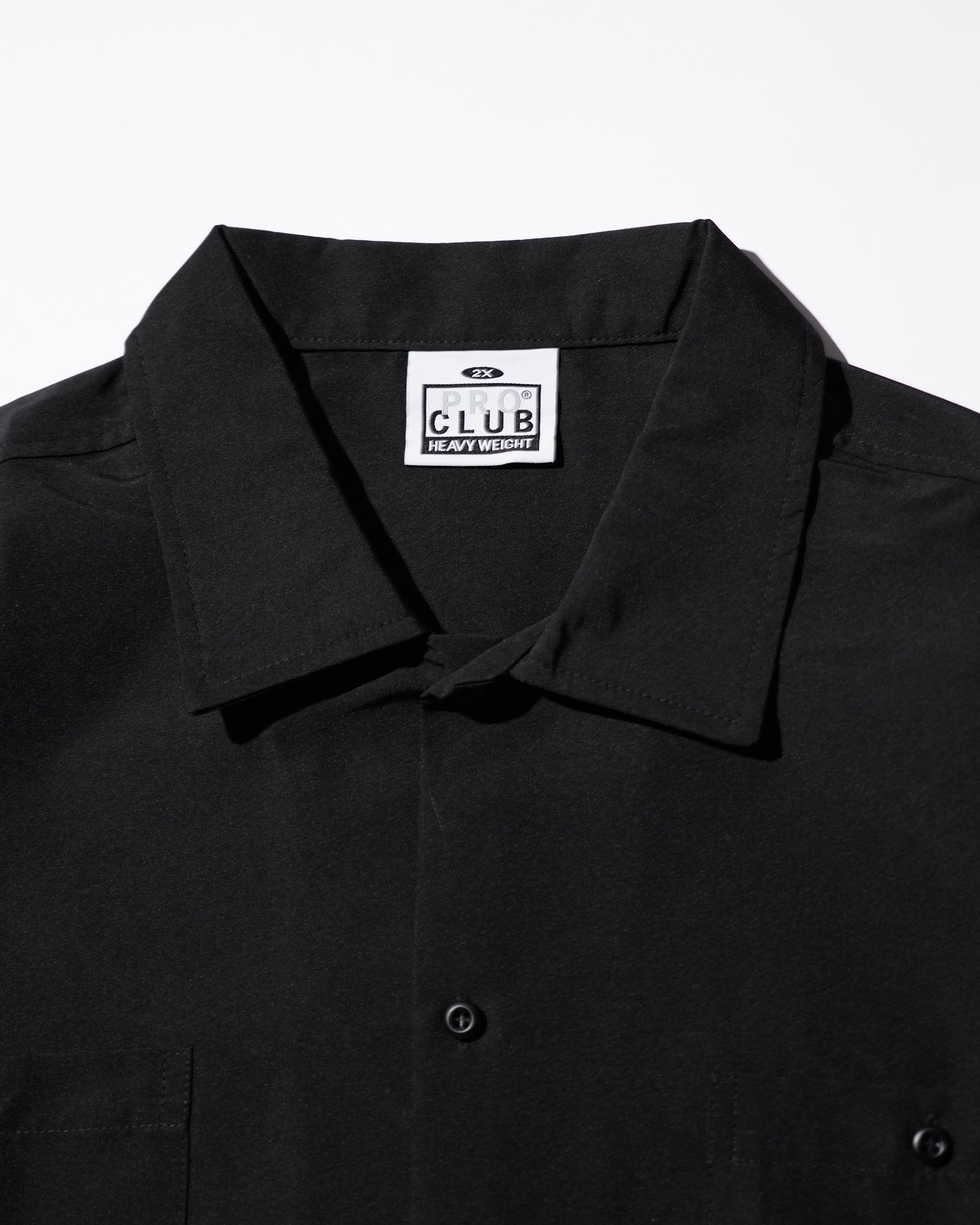 <span style="color: #f50b0b;">Last One</span> PRO CLUB / Short Sleeve Work Shirt BLACK