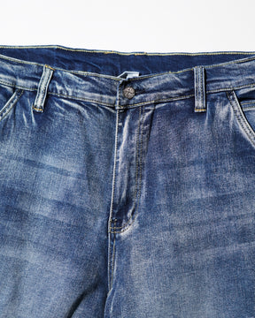PRO CLUB / Baggy Denim Cargo Short BLUE