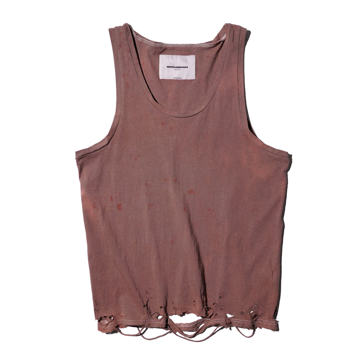 TEPPEI FURUYAMA / HARD CRASH TANK-TOP BROWN