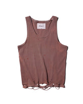 TEPPEI FURUYAMA / HARD CRASH TANK-TOP BROWN