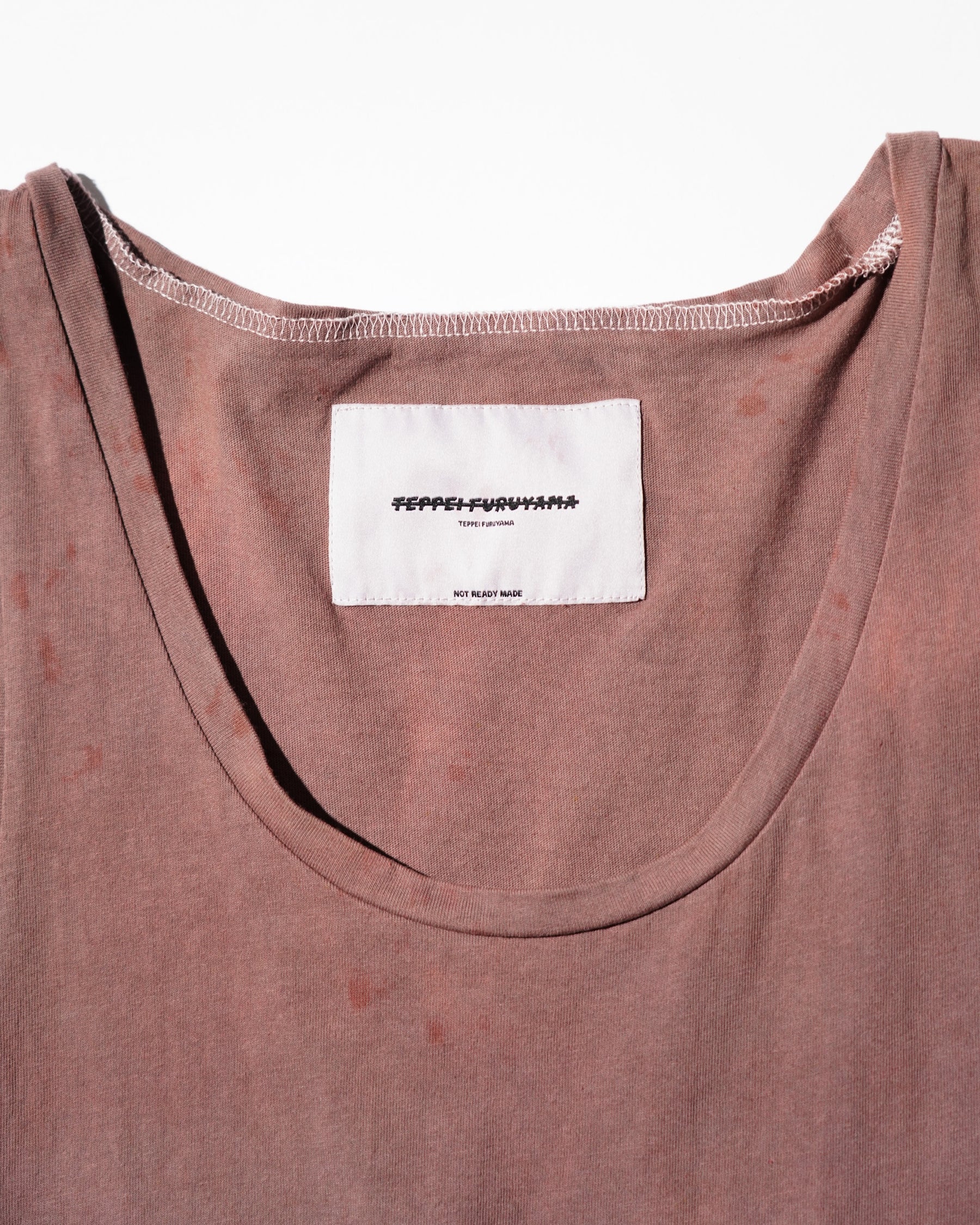 TEPPEI FURUYAMA / HARD CRASH TANK-TOP BROWN