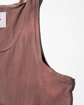 TEPPEI FURUYAMA / HARD CRASH TANK-TOP BROWN
