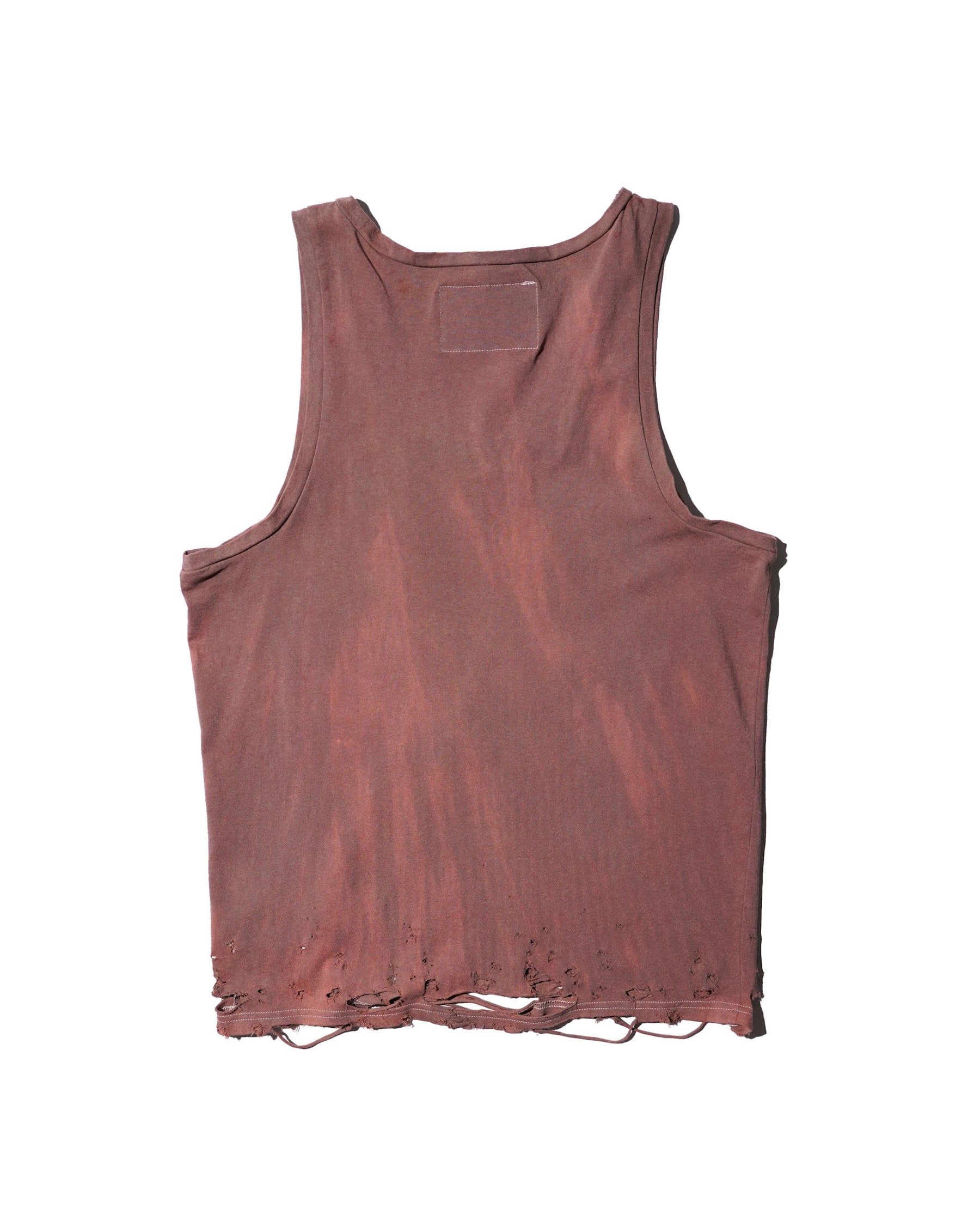 TEPPEI FURUYAMA / HARD CRASH TANK-TOP BROWN
