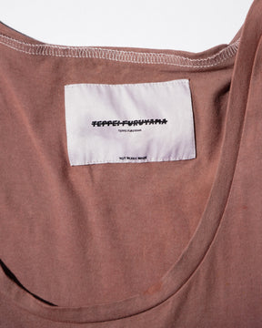 TEPPEI FURUYAMA / HARD CRASH TANK-TOP BROWN