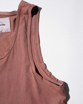 TEPPEI FURUYAMA / HARD CRASH TANK-TOP BROWN