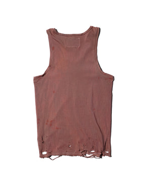 TEPPEI FURUYAMA / HARD CRASH TANK-TOP BROWN