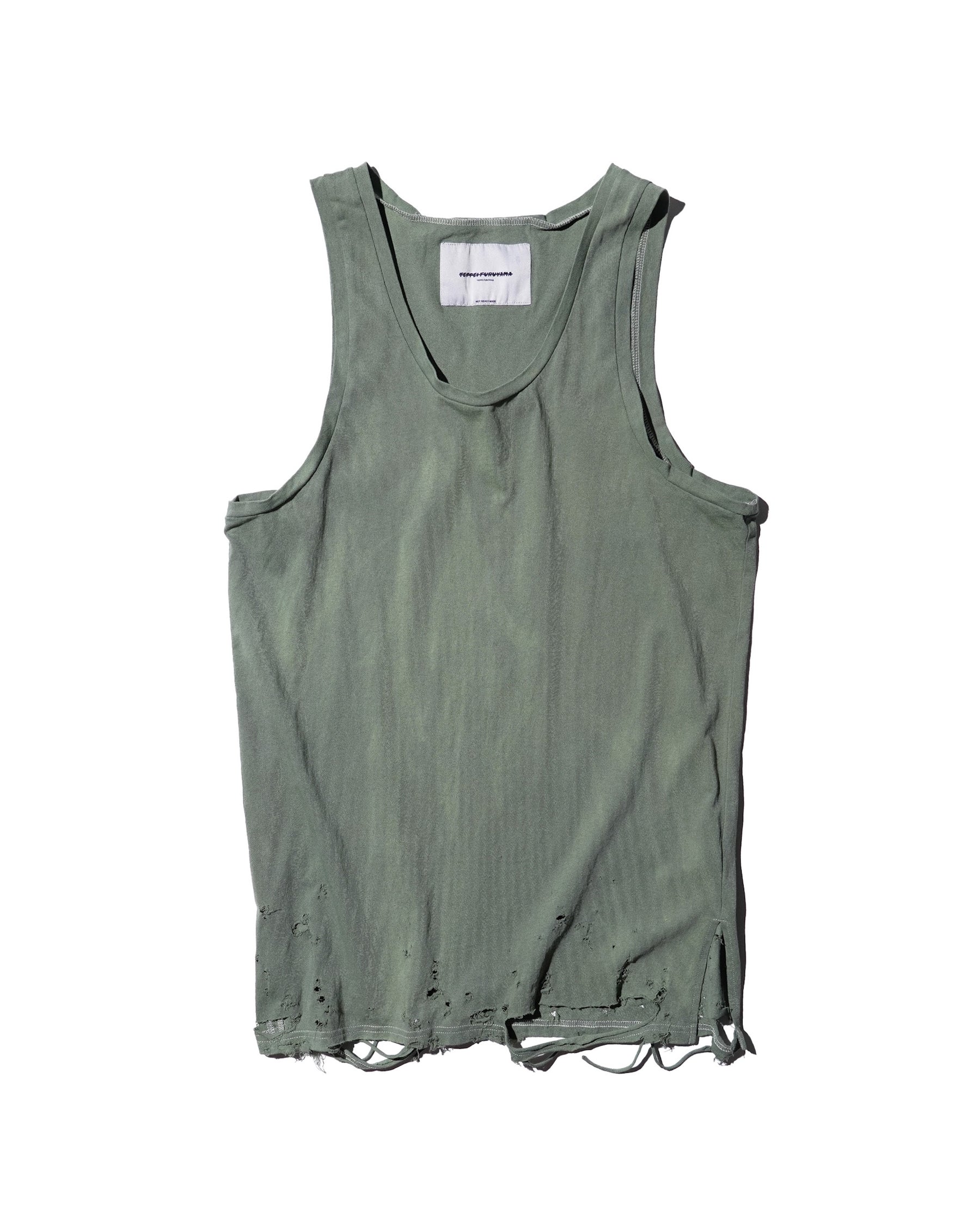 TEPPEI FURUYAMA / HARD CRASH TANK-TOP GREEN