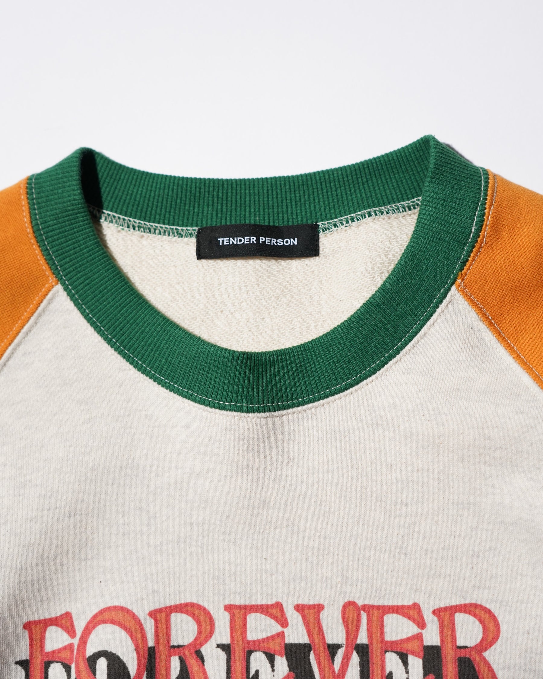 <span style="color: #f50b0b;">Last One</span> TENDER PERSON / FOREVER DREAMER RAGLAN TEE ORANGE