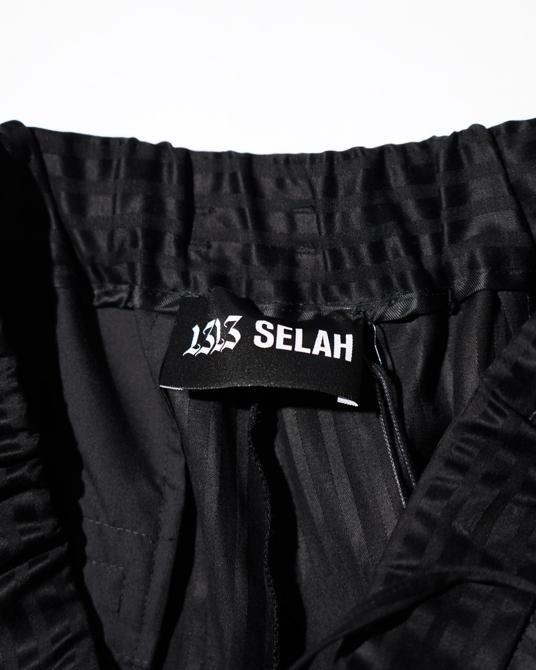 1313 SELAH / WENA SHORTS BLACK “TONAL PINSTRIPE”