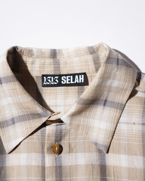 1313 SELAH / MANO SHORTSLEEVE SHIRT BEIGE CHECK