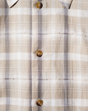1313 SELAH / MANO SHORTSLEEVE SHIRT BEIGE CHECK