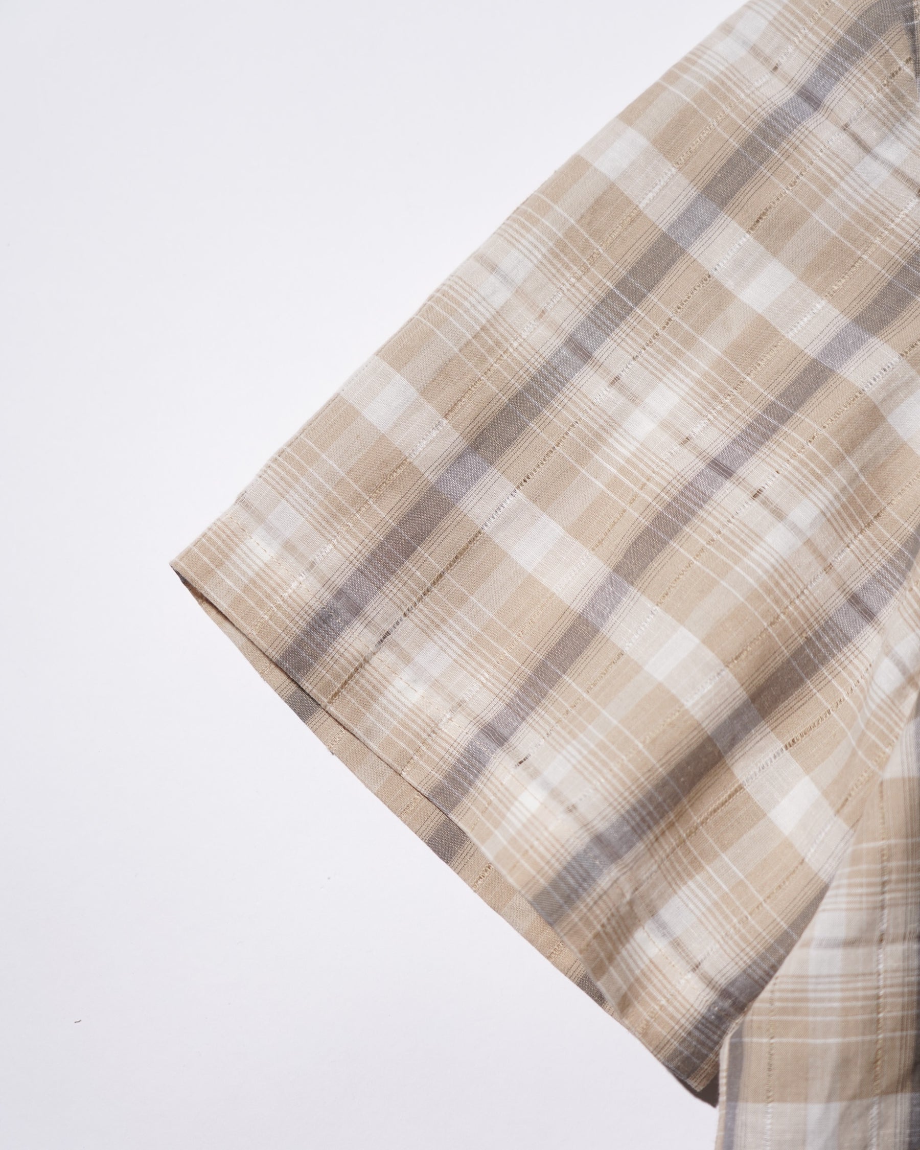 1313 SELAH / MANO SHORTSLEEVE SHIRT BEIGE CHECK