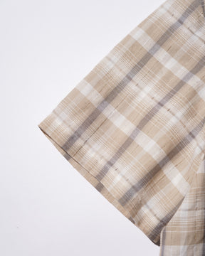 1313 SELAH / MANO SHORTSLEEVE SHIRT BEIGE CHECK