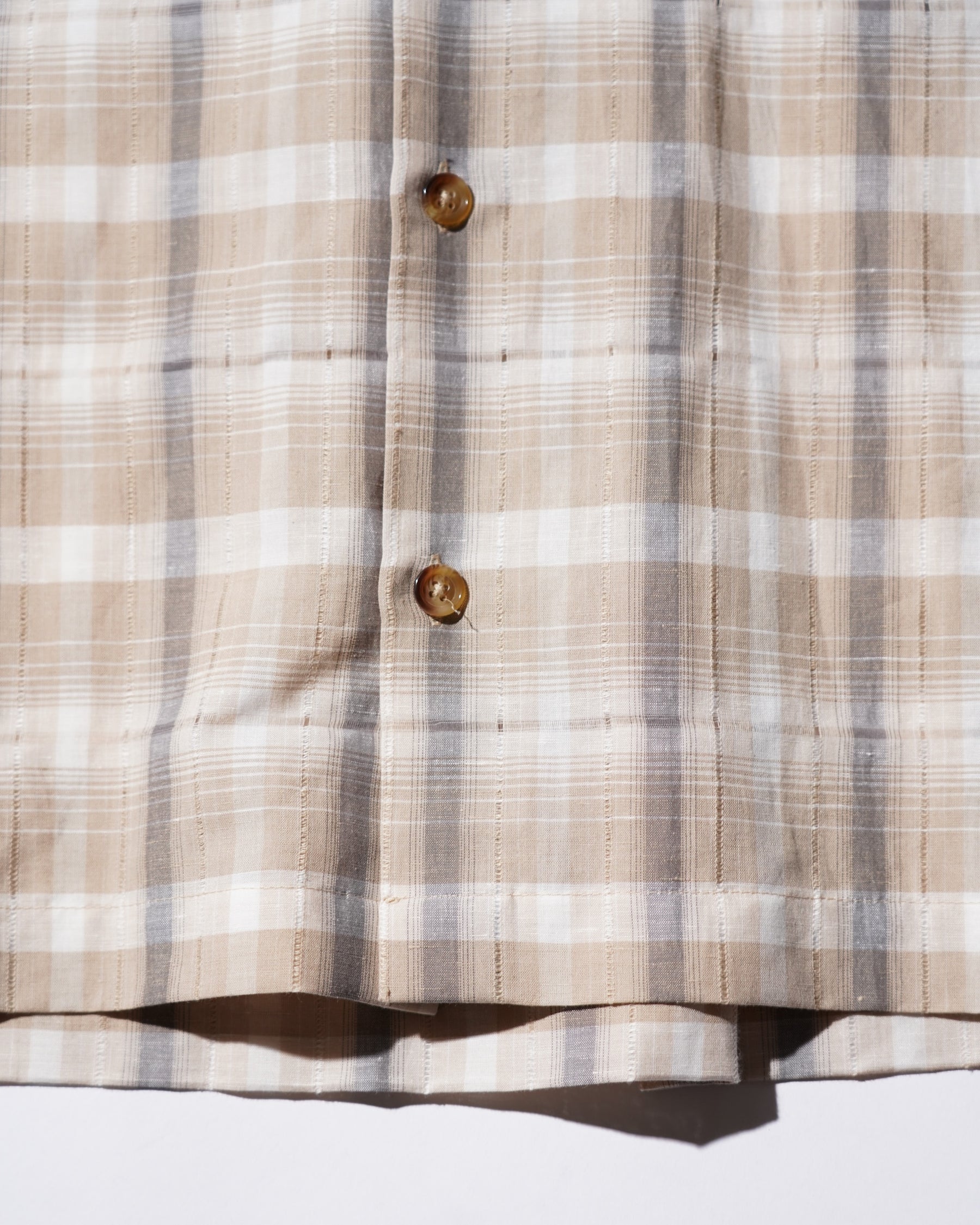 1313 SELAH / MANO SHORTSLEEVE SHIRT BEIGE CHECK