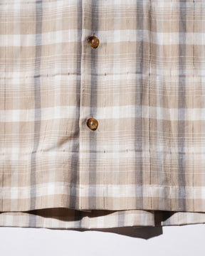 1313 SELAH / MANO SHORTSLEEVE SHIRT BEIGE CHECK