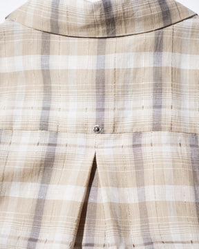 1313 SELAH / MANO SHORTSLEEVE SHIRT BEIGE CHECK