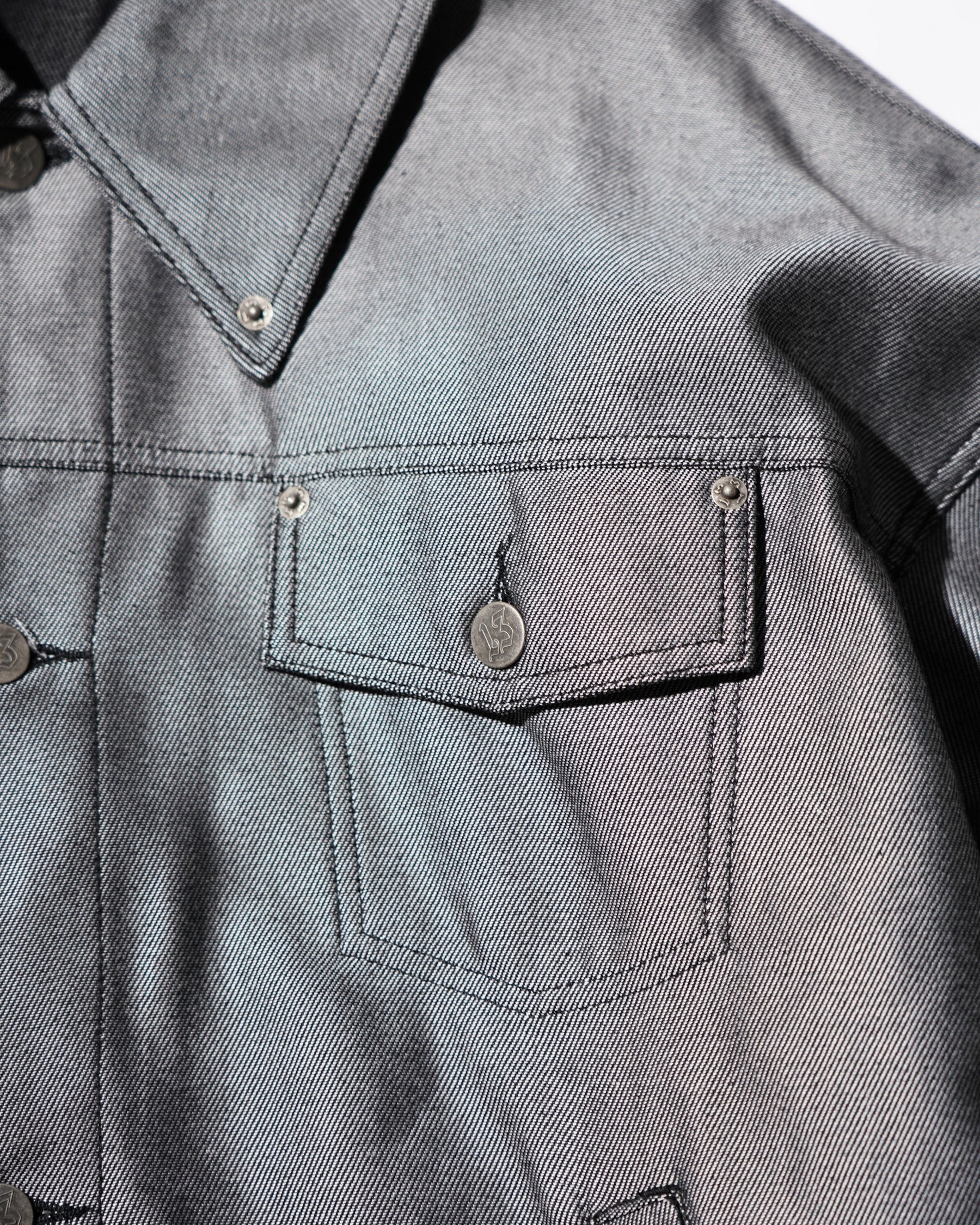 <span style="color: #f50b0b;">Last One</span> 1313 SELAH / SANTIAGO DENIM JACKET SILVER