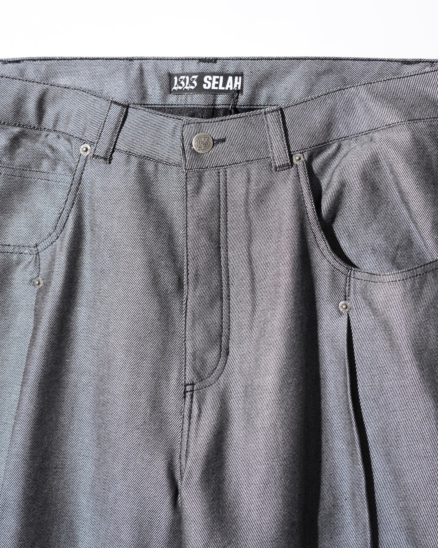 <span style="color: #f50b0b;">Last One</span>  1313 SELAH / MAXIMO DENIM PANTS SILVER