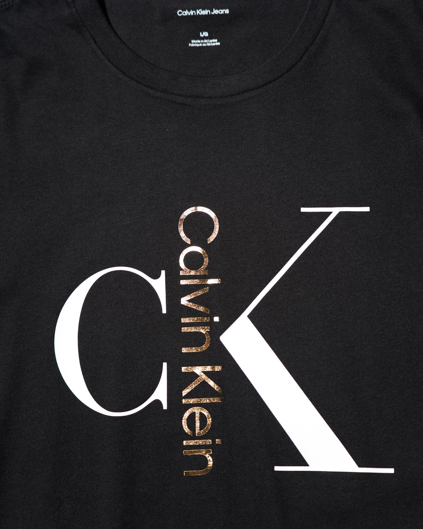 Calvin Klein / PRINTED LOGO TEE BLACK
