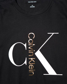 Calvin Klein / PRINTED LOGO TEE BLACK