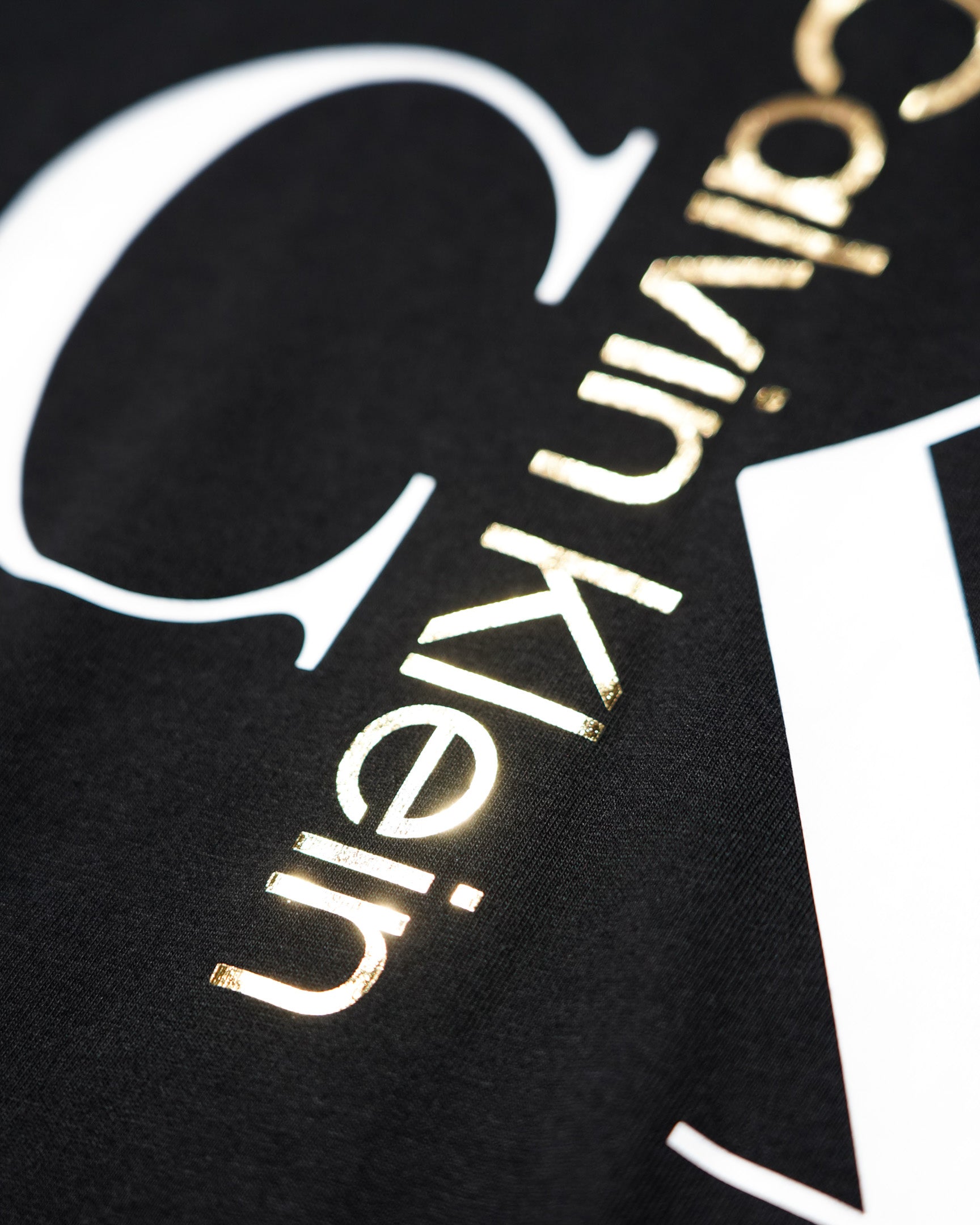 Calvin Klein / PRINTED LOGO TEE BLACK