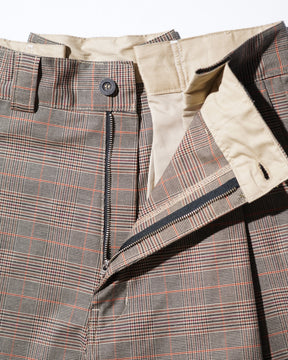 WHATEVERWORKS / RECONSTRUCTED BAGGY WORK SHORTS DS-PLAID
