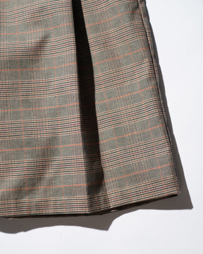 WHATEVERWORKS / RECONSTRUCTED BAGGY WORK SHORTS DS-PLAID