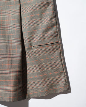 WHATEVERWORKS / RECONSTRUCTED BAGGY WORK SHORTS DS-PLAID