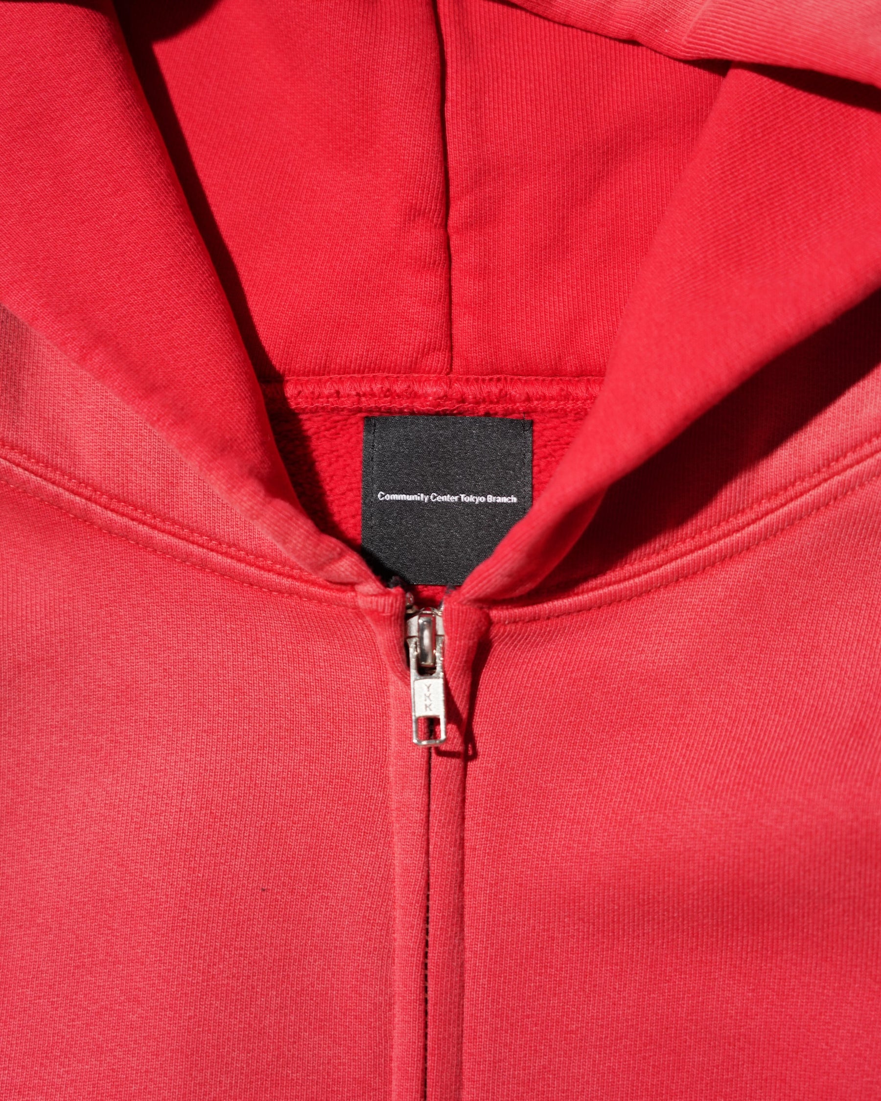 CCTB / CHAIN CROP ZIP HOODIE FADED RED