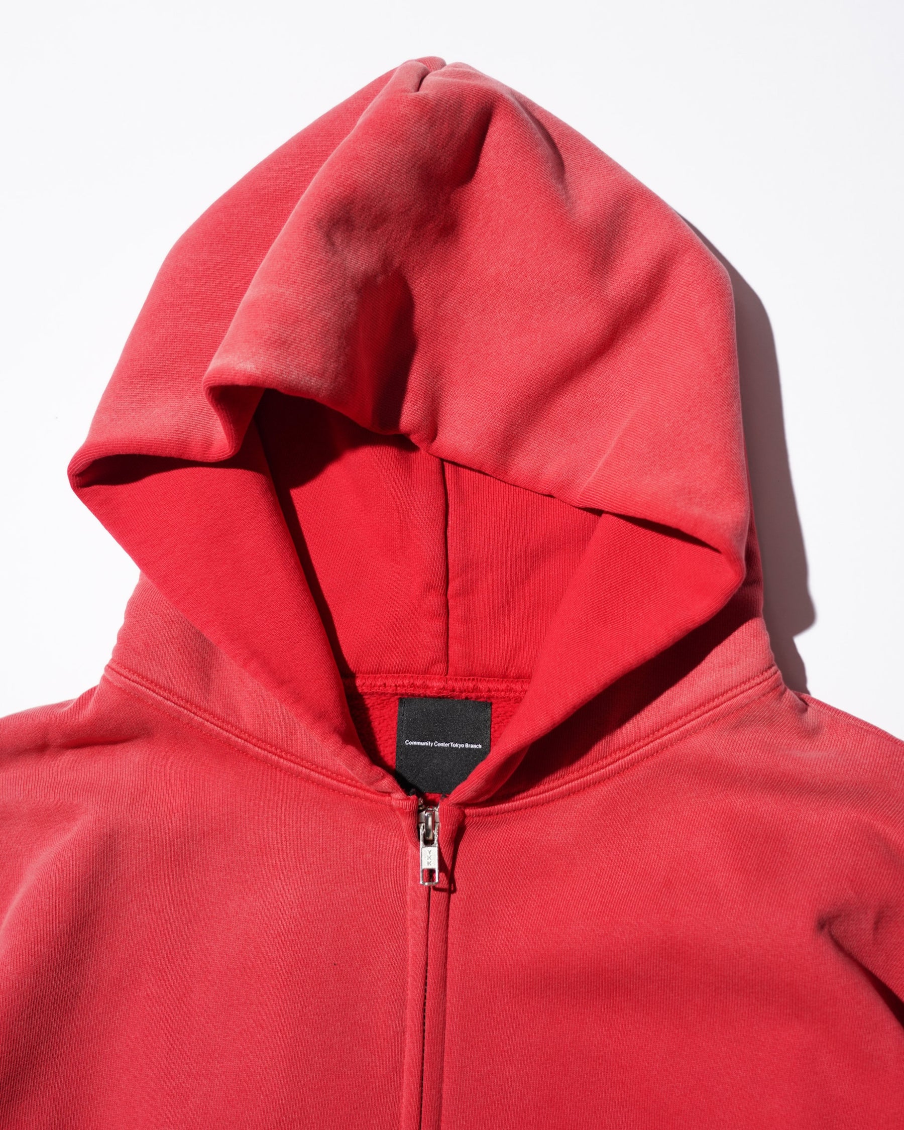 CCTB / CHAIN CROP ZIP HOODIE FADED RED