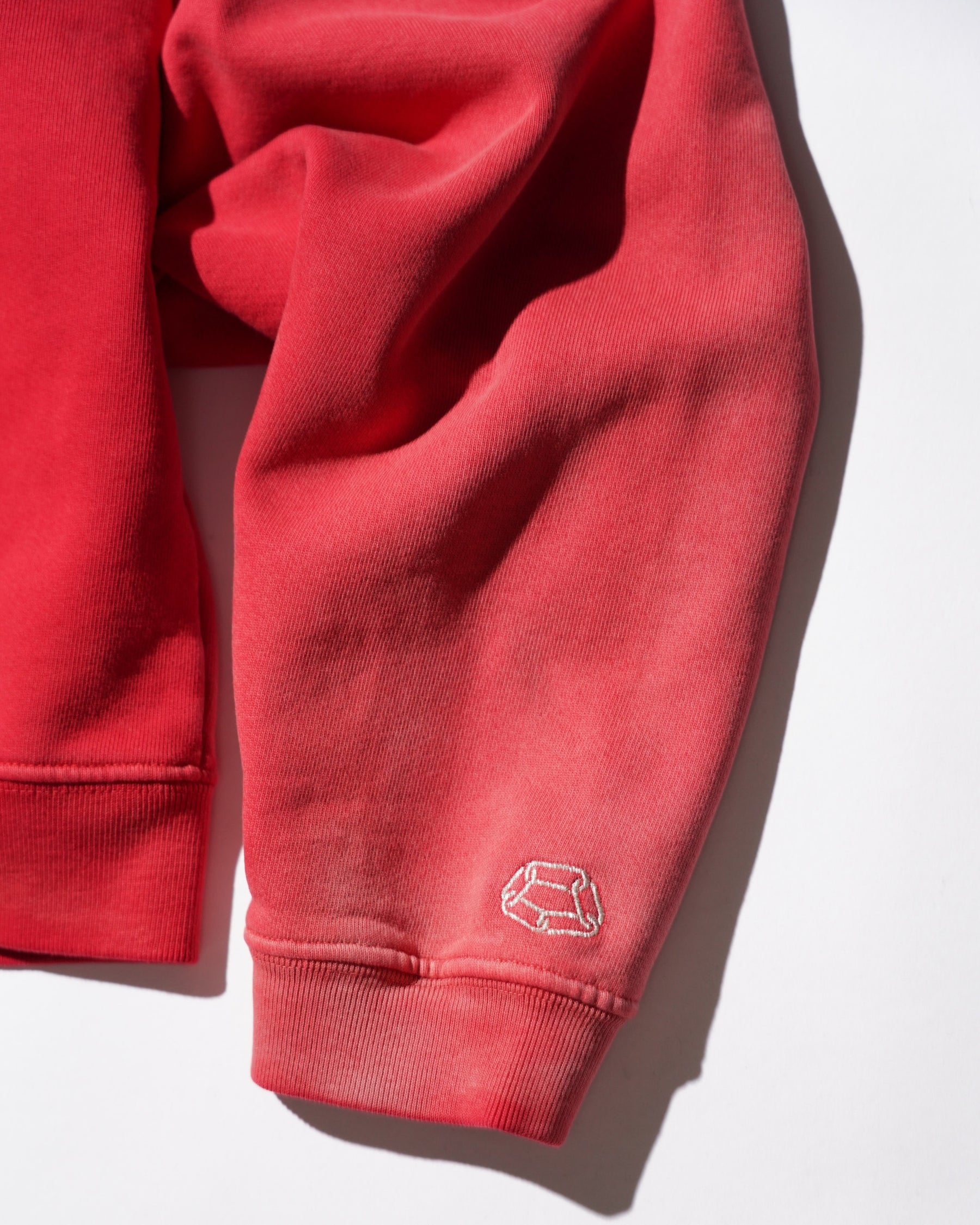 CCTB / CHAIN CROP ZIP HOODIE FADED RED