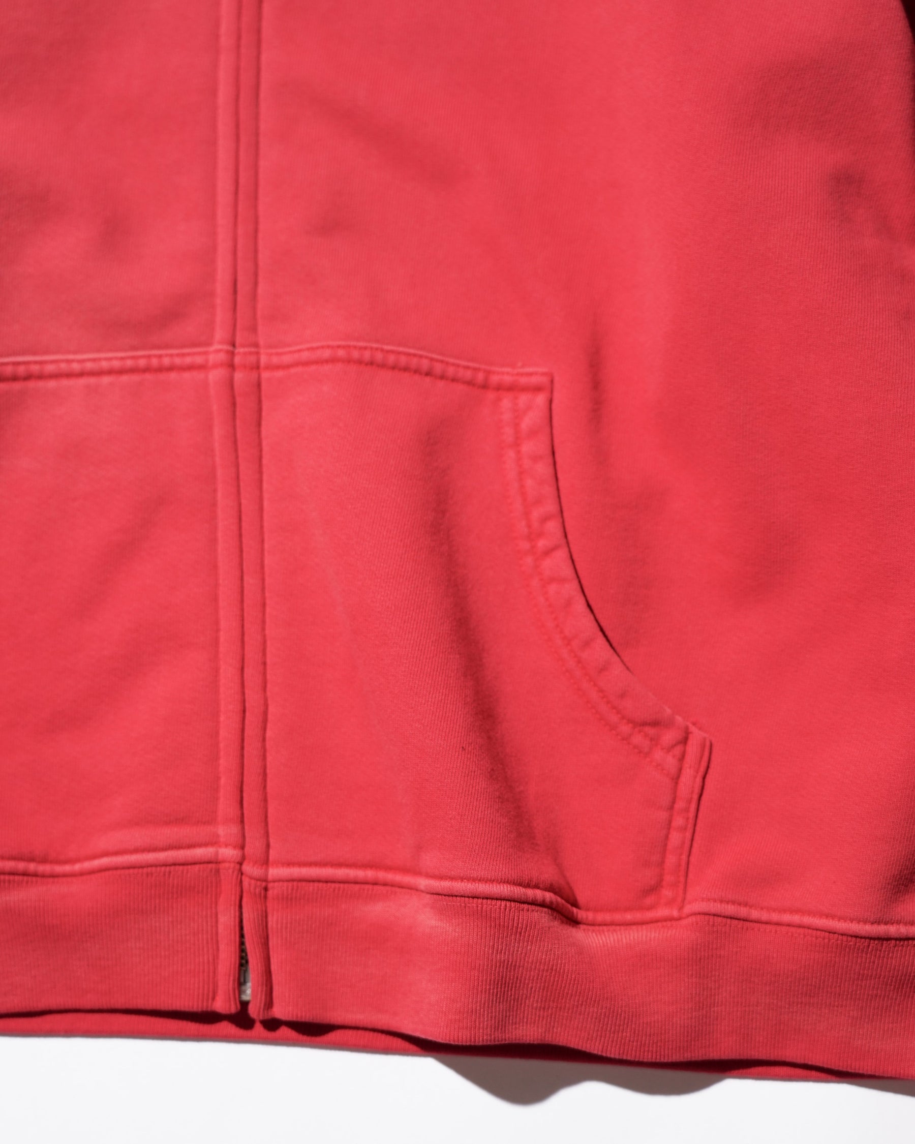 CCTB / CHAIN CROP ZIP HOODIE FADED RED