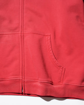 CCTB / CHAIN CROP ZIP HOODIE FADED RED
