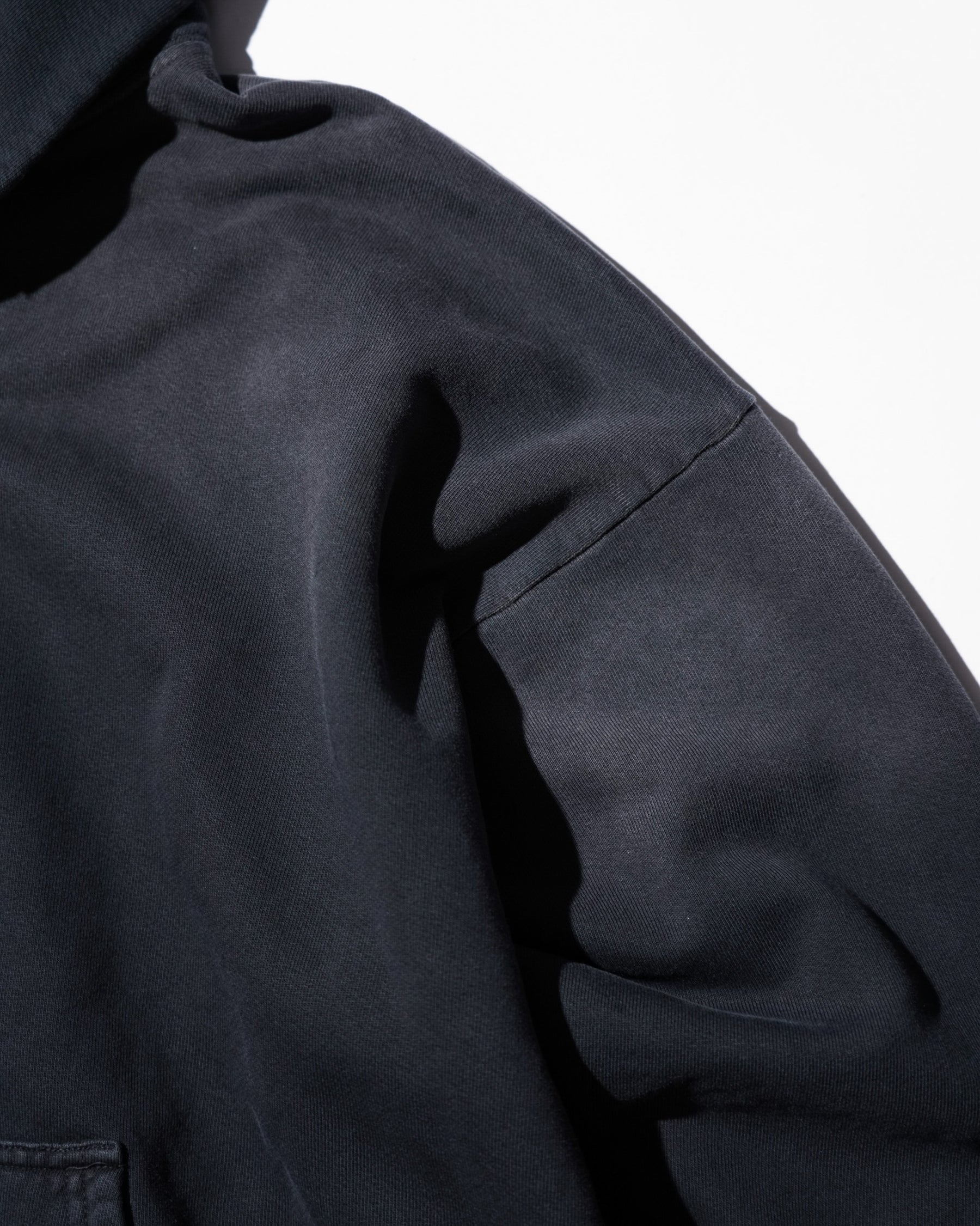 CCTB / CHAIN CROP ZIP HOODIE FADED BLACK