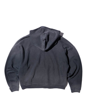 CCTB / CHAIN CROP ZIP HOODIE FADED BLACK