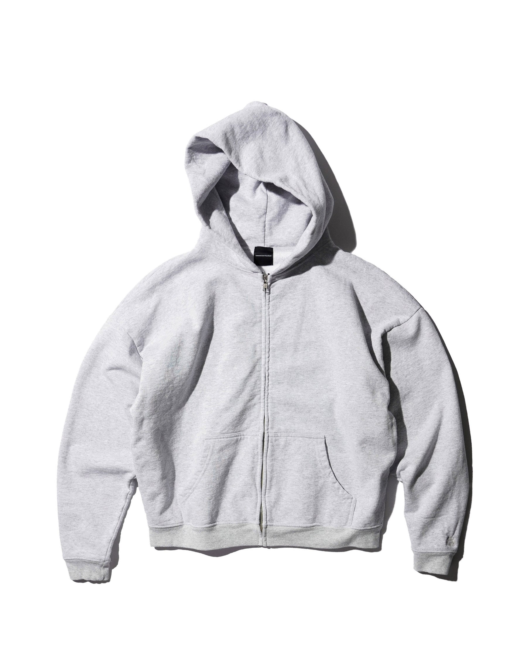 CCTB / CHAIN CROP ZIP HOODIE ASH GREY