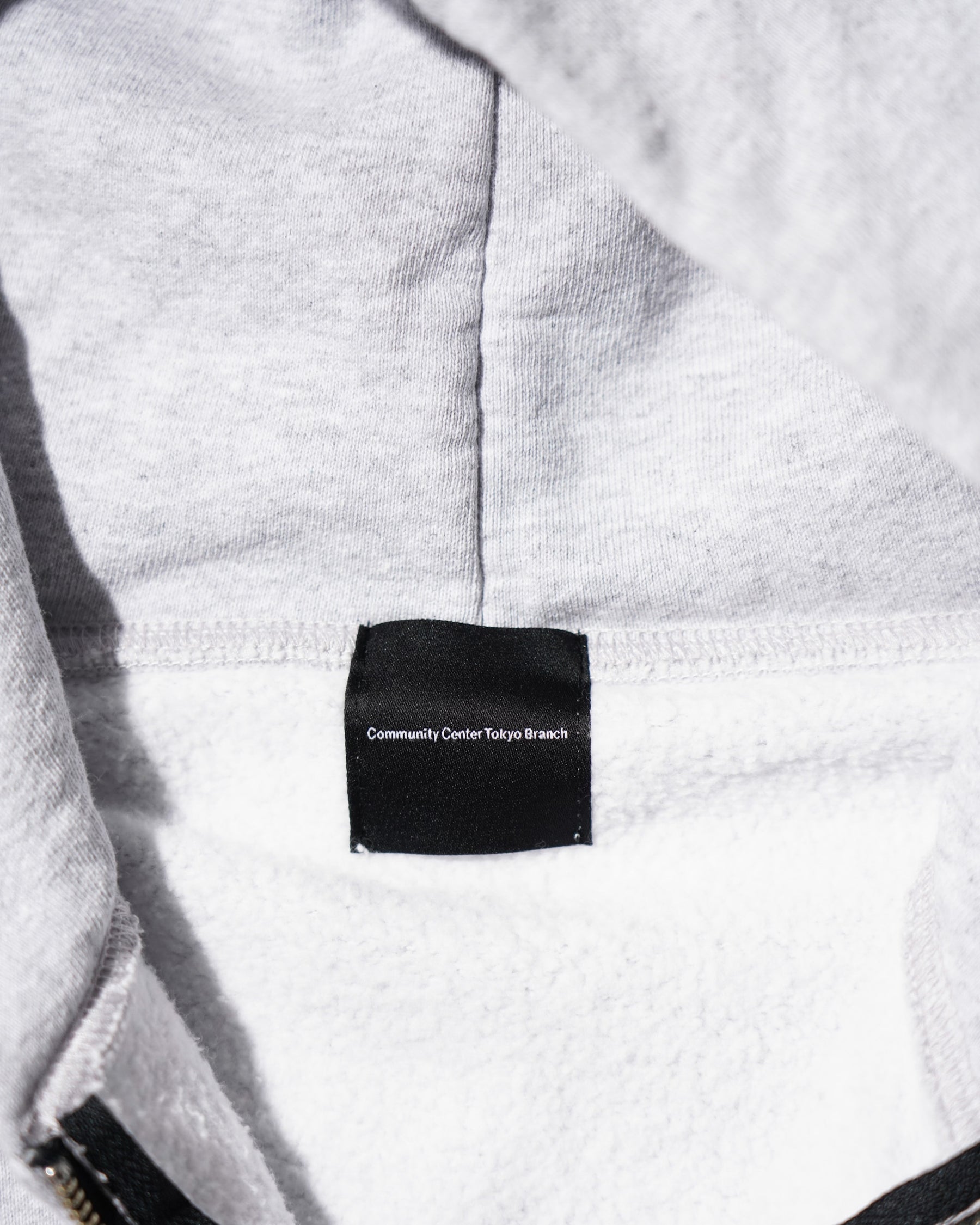 CCTB / CHAIN CROP ZIP HOODIE ASH GREY
