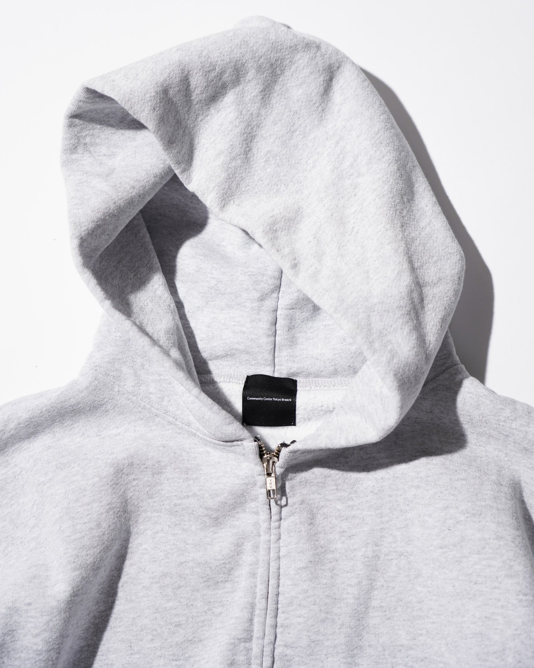 CCTB / CHAIN CROP ZIP HOODIE ASH GREY