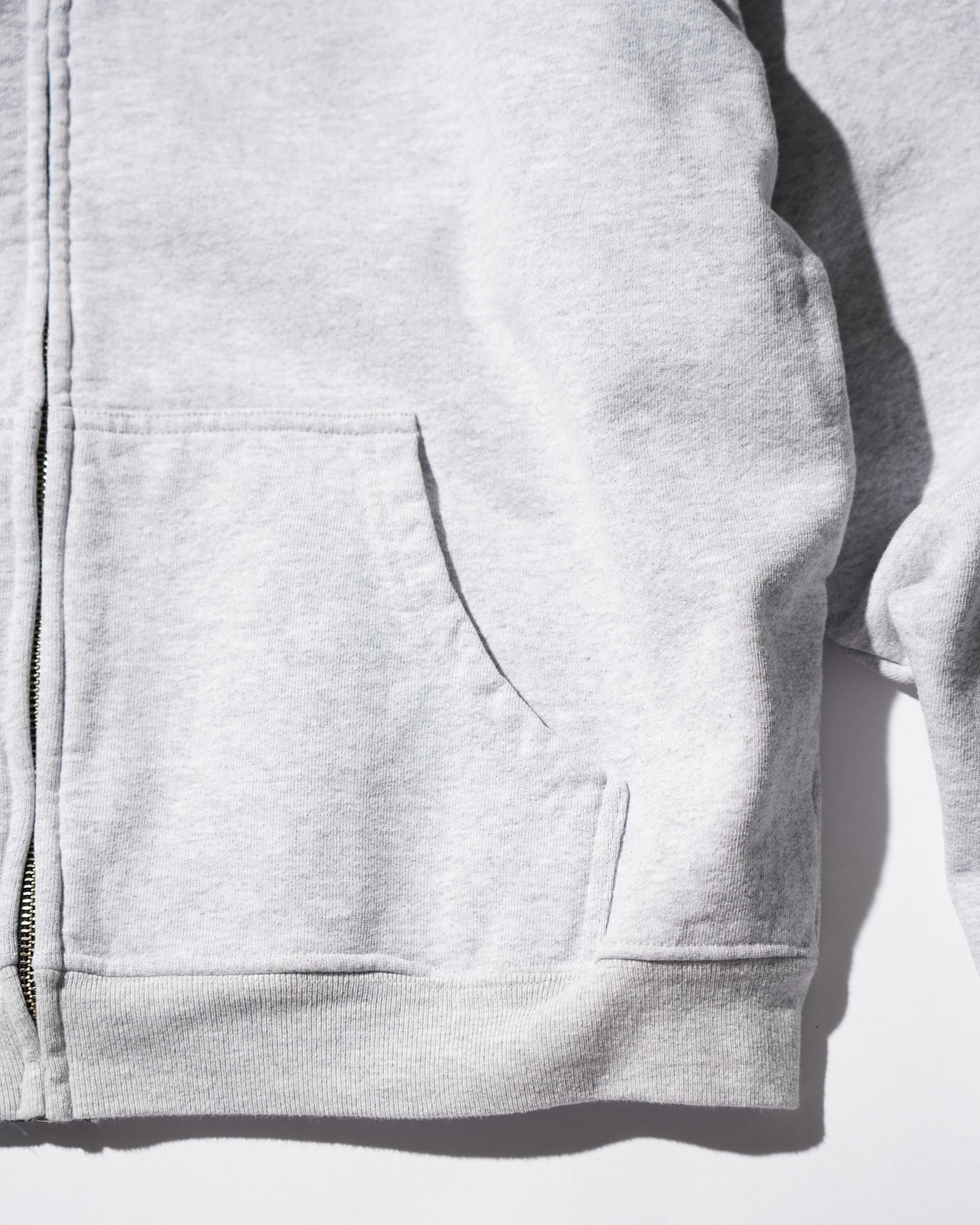 CCTB / CHAIN CROP ZIP HOODIE ASH GREY