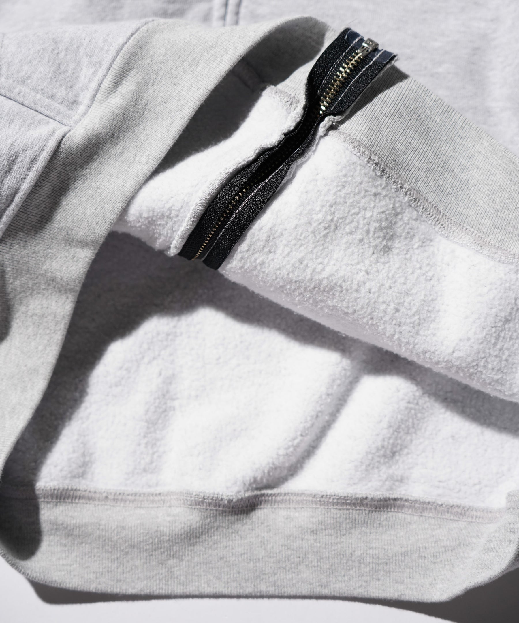 CCTB / CHAIN CROP ZIP HOODIE ASH GREY