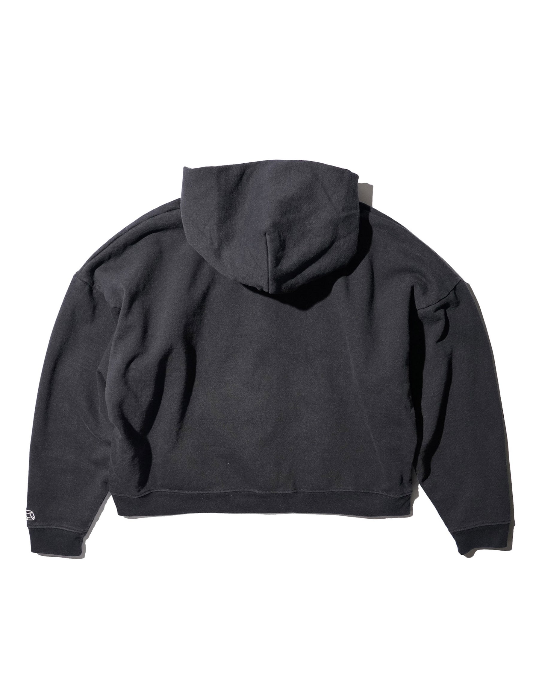 CCTB / CHAIN CROP ZIP HOODIE WASHED BLACK